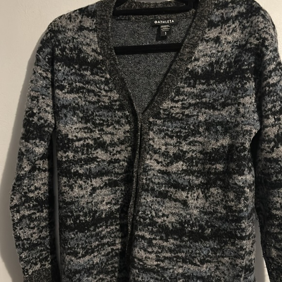 Athleta Button Cardigan S/P Gray - Picture 4 of 6